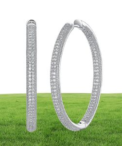 Top Quality 4cm Diameter Large Hoop Earrings White Jewelry Classic Jewellery Fast Women Big Circle Earring Y190627034340733