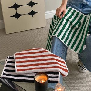 Towel Retro Striped Bath Soft Absorbent Adult Face Washcloth Household El Bathroom Supply Luxury Large Beach Towels