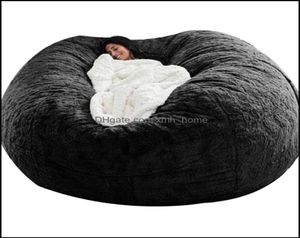 Chair Sashes Textiles Home & Gardenchair Ers D72X35In Nt Fur Bean Bag Er Big Round Soft y Faux Beag Lazy Sofa Bed Living Room Furniture7171710