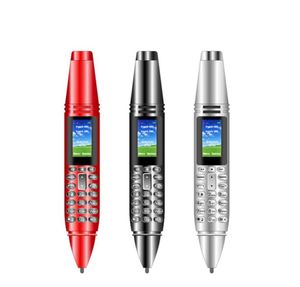 Smart Dispositivos Mini Pen Telefone celular 096quot Cenas de tela 2G Card de celular Dual SIM GSM Mobiles Telefone Bluetooth Flash1394085