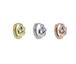 Orecchini a cerchio 925 Sterling Silver Love Heart Knot Mini Small Huggie Earring Multi Piercing Jewelry6282483