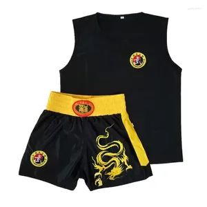 Abbigliamento da palcoscenico per ragazzi senza maniche abiti da ragazza elastico bambino abbigliamento boxe uniforme set di costumi per prestazioni