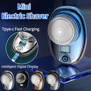 Shaves Men Mini barbeador elétrico viagens USB Charging bolso barbeador lavável portátil diollente sem fio face knive face barba barba lã de barba