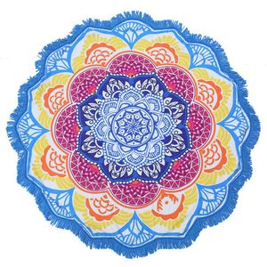 Handduk Round Beach Hippie/Boho Mandala Filt/Indian Throw Bohemian Table Cloth Decor/Yoga Mat Meditation 58 Drop Delivery Home Gar Dhkqp