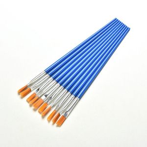 10Pcs Watercolor Acrylic Blue Row Pen DIY Drawing Art Supplies for Kids Multifunctional Practical Durable Paint Brush