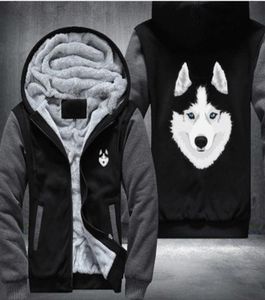 Huskey animasyonlu polar ceket erkek ve kadın şarapçı ceket huskey hoodie sevimli köpek baskı fermuarlı tutkanı sweatshirt4075012