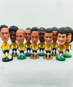 Soccerwe 65 cm höjd Soccer Doll Brasilien Neymar Jr Jesus Ronaldo Ronaldinho Carlos Coutinho Marcelo Doll Yellow Kit Christmas Gift5525120