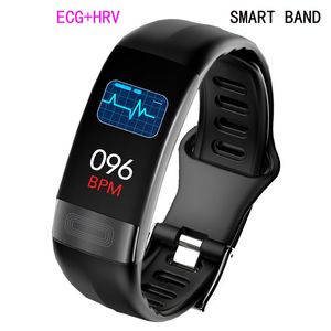 Akıllı Bilezik P11 Sport Smart Watch Erkek Kadınlar Akıllı EKG Bluetooth bileklik kalp atış hızı monitör çağrı mesajı hatırlatma bandı