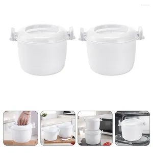 Dinkware 2 PC Contenitori posate pentole a pentola di riso per microonde pratiche produttrice di pp che creano strumento