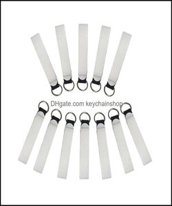 Anahtarlık Moda Aksesuarları Beyaz Boş Neoprene Bileklik Krât Strap Band Süblimasyon Baskı için Serin Fob El Bilek DR5388160