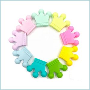 Other 50Pcs Mini Crown Beads Food Grade Sile Baby Teething Toy Diy Chew Necklace Pacifier Clip Loose Nursing Teethers Drop D Dhgarden Dhpxc