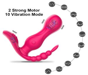 Wireless 3 in 1 g di controllo telecomando spot per donne stimolatore clitoride mutandine indossabili dildo erotico per adulti Q06023659002