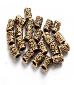 24 pcs Top Silber Norse Viking Runes Charms Perlen -Befunde für Armbänder für die Halskette für Bart oder Haare Rune Kits4198520
