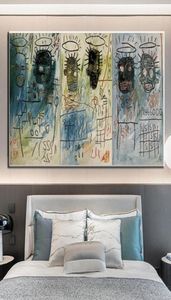 Dipinti divertenti graffiti art jean Michel basquiat tela olio dipinto di pittura astratto per le opere d'arte poster immagine murale per bambini039s roo4157633