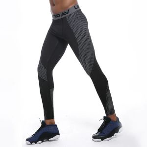 Pants Lycra Running Pants for Men Gym Compression Leggings Print snabb torr fitness sportkläder sport första lager tights träning träning