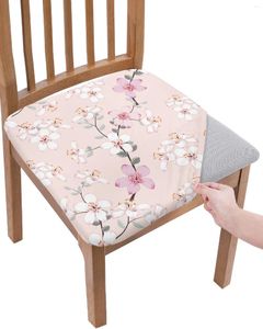 Stol täcker rosa blommor persikablom i vårstolens kudde stretch matsäckning slipcovers för hem el bankett vardagsrum