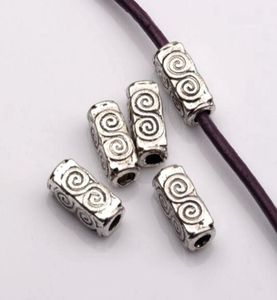 100Pcs Antique silver Alloy Swirl Rectangle Tube Spacers Beads 45mmx105mmx45mm For Jewelry Making Bracelet Necklace DIY Accesso4477595