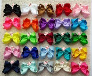 4 -дюймовый 160 PCSlot Bowknot Girl Hair Bow Bow Hair Bows Baby Hair Bows Grosgrain лента Hair Bobow Double Alligator Clip в Stoc5448170