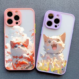 Różny styl Cat Phade Telefon na iPhone 13 12 Pro Max Mini 15 14 11 Pro Max Plus SE2 8 7 Plus X XS XR Cute Naughty Cat Covers