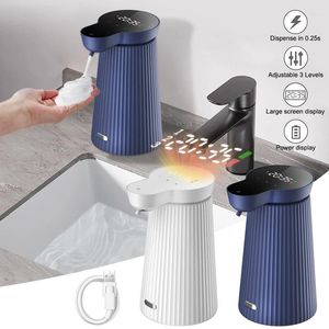 Liquid Soap Dispenser 500ML Automatic Foam Large Screen Time Display Touchless Infrared Sensor Machine Pump Hand Sanitizer