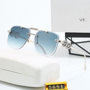 Designer Sunglasses For Men Women Sunglasses Luxury Polarized Pilot Oversized Fashion Classic Women Sunglasses UV400 Eyewear PC Frame Polaroid Lens 5691