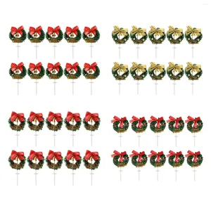 Декоративные цветы 10 штук мини -рождественские венки дома