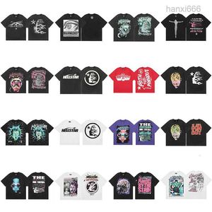 T Hellstar Graphic Tee Hip Hop Sommer Tees Damen Designer Tops Baumwoll T -Shirts Polos Kurzqualität hochwertige Hellstars Kleidung