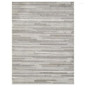 Carpets Durable For Living Room Gray Abstract Striped Indoor Outdoor Area Rug Home Decor