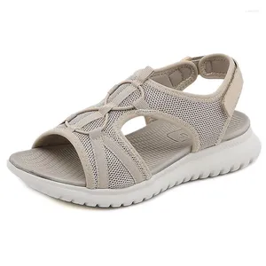 Casual Shoes Large Size Summer Women 2cm Platform 3.5cm High Heels Hook Sandals Lady Comfortable Solid Color Female Beach Wedges Flats