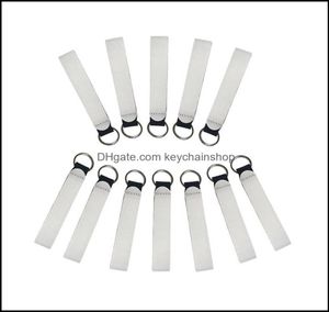 Schlüsselanhänger Modezubehör weiß leer Neopren Armband Lanyard -Gurtband für Sublimation Printing Cool Key FOB Handgelenk DR4057260