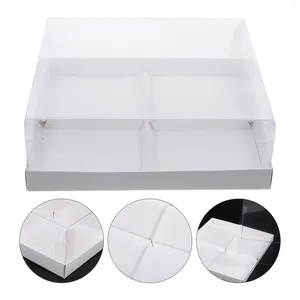 Retire os contêineres 5 PCs Bakery Supplies Biscoit Caso Cupcake Party Acessory Pastry Box Clear Cookie