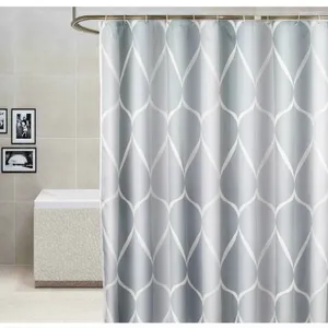 Shower Curtains High Quality Polyester Bath Curtain Waterproof Geometric Printed Bathroom WY615