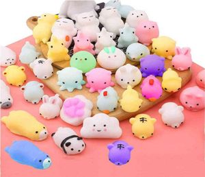 50pcs kawaii squishy toyかわいい動物の抗不教球スクイーズモチモーチはおもちゃを使い果たして柔らかい粘着ストレスリリーフおもちゃ面白い贈り物y4297693