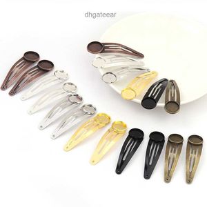 10 pieces/round hair clip BB clip DIY hair clip accessories circular small disc bottom support with adhesive beads