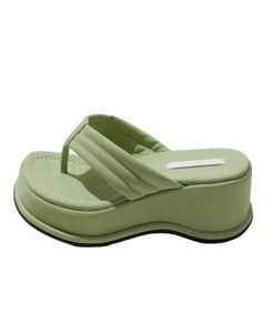 Terlik tıknaz topuk yaz plajı platform flip floplar kadın slaytlar sahte açık ayak parmağı yumuşak taban tasarımcısı sandals7722812