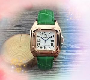 Iced Out Simple 3 Pins Dial Watch square roman tank small size clock women quartz movement lovers rose gold silver color cute chain bracelet watches relogio feminino