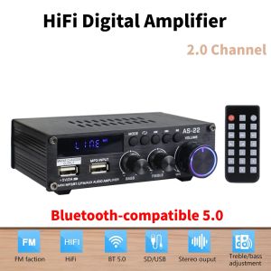 Amplifikatörler AK45 Dijital Amplifikatör 40WX2 2.0 Kanal HIFI Dijital Bluetooth Amplifikatör 400WX2 AC 90V240V Stereo Ses Amplifikatör Alıcısı