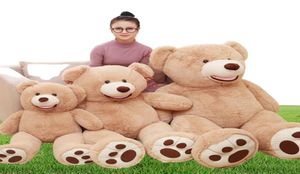 1pc schöne riesige Größe 130 cm USA Riesenbärenhaut Teddybär Rumpf Hochwertiges Verkaufsgeburtstagsgeschenk für Mädchen Baby3778979