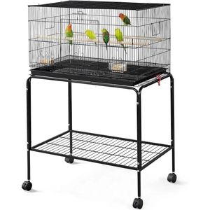 47 -Zoll Rolling Breeding Flight Vogelkäfige für Sittichen Fellenpapier Finken Cockatiels Conures Lovebirds Kanarien Papageien 240412