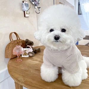 Psa odzież pensa solidna kolorowa koszula pudle zimowe ciepłe ubrania Yorkshire miękki pullover szczeniak