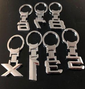 Für BMW 1 3 5 6 7 8 XSeries x5 M5 F13 F15 E36 E39 E53 E60 Silbermetall -Nummern Buchstaben Key Holder Fashion Keyring Keychain9184249