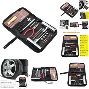 Neues 46pcs Motorrad-Anti-Punktur-Flachreifen-Kit-Patch Original Reifen Automobilwerkzeuge Tubeless Reifenreparatursatz