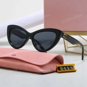 Designer mui mui Sonnenbrille für Frauen Mu Sonnenbrille Ovale Sonnenbrille Luxus Monogramm Sonnenbrille Hochwertige Sonnenbrille mit Original Box A5