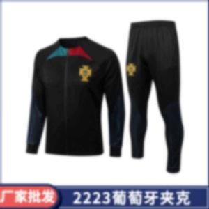 2223 Pulled Portugal Jacket New Training Mens Long Sleeve Set Adult Football Shirt