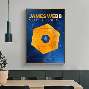 Telescópio James Webb Minimal Poster Canvas Imprimir James Webb Espaço Arte da parede Imprime