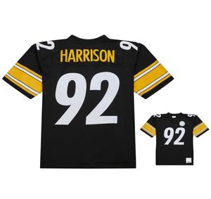 Stitched Football Jerseys 92 James Harrison 2005 Mesh Legacy Pensionerade retro klassiker Jersey Men Women Youth S-6XL