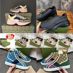 Designer lyxiga sneakers plattform låga män kvinnor skor avslappnade tränare tiger broderad ess bin vit grön röd 1977s ränder sko promenad sneaker rhyton