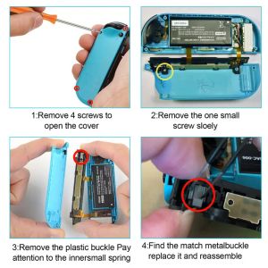 15 in 1 Alternaive Metal Latch for Nintendo Switch OLED Controller Gamepads Replacement Original Fix Shackle Tight Repair Tools