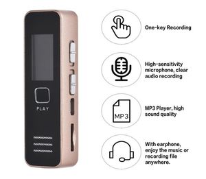 Dijital Ses Kayıt Cihazı MP3 Player ile 20 Saat Kayıt, Mini O Record Desteği 32GB TF Kart Professional Dictaphone9495005