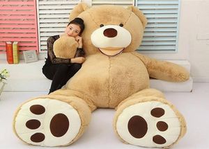 Lustig 200 cm großes Big America Bear Stuffed Animal Teddybär Cover Plüsch weiche Puppenkissen ohne Sachen Baby Toys4672625